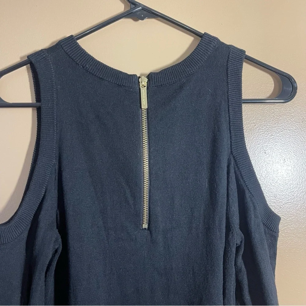 Michael Kors Black Cold Shoulder Long Sleeve Top Women’s Small